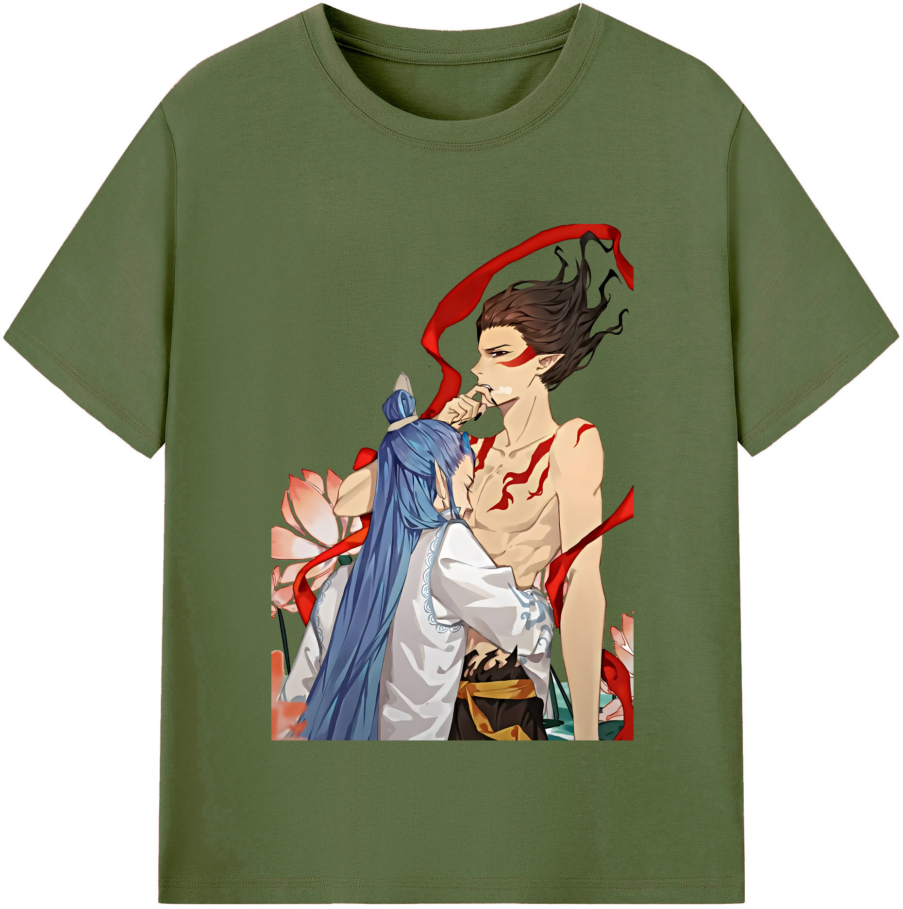 （画像用） Ne Zha 2 ナタ 魔童の大暴れ 綿100％半袖Tシャツ（フロントプリント）